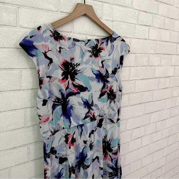 212 COLLECTION Floral Tie Waist Sleeveless Dress - Picture 9 of 10